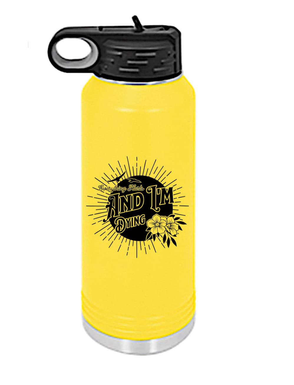 32 oz Yellow Polar Camel Insulated Water Bottle - Leakproof Stainless Steel Thermos with 