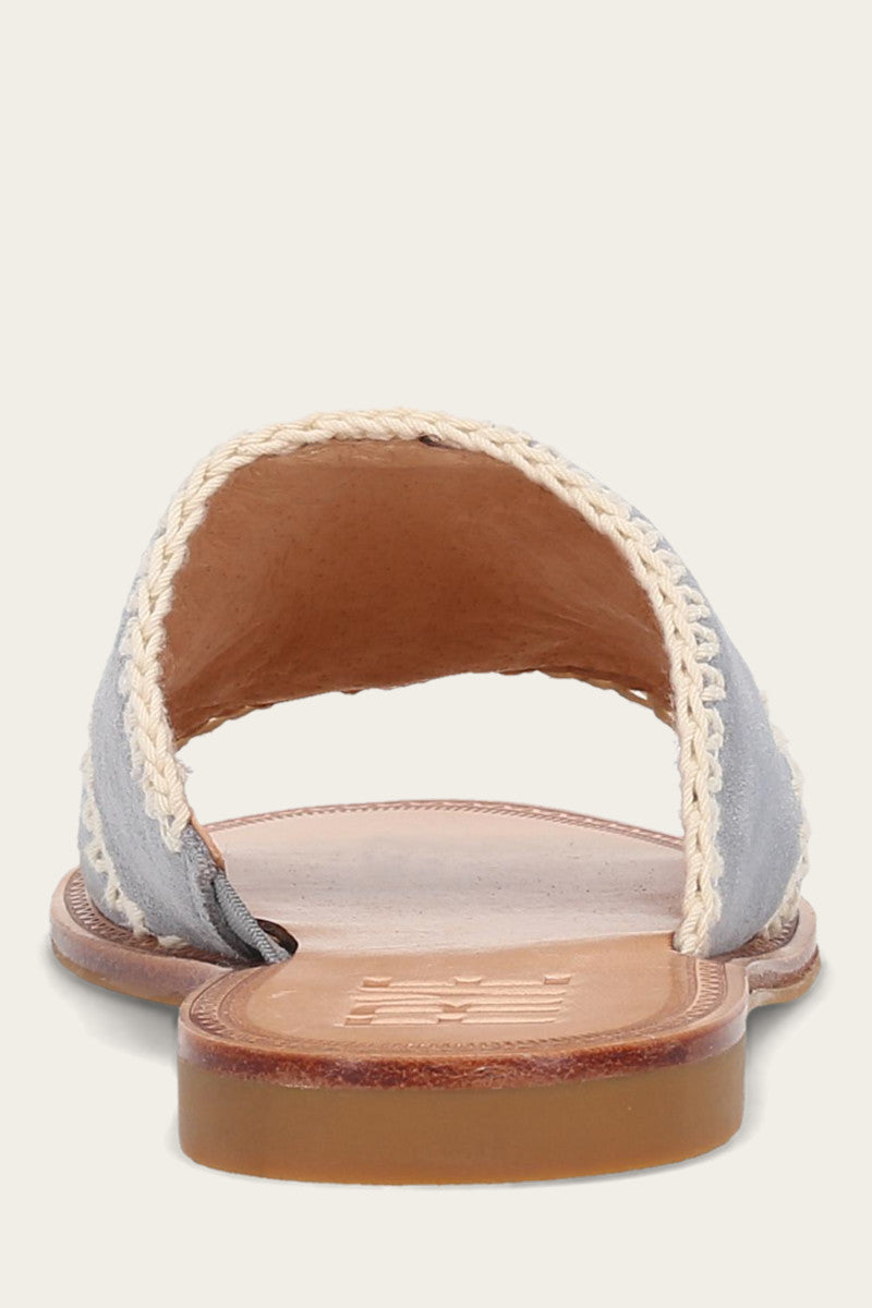Ava Crochet Slide Sandals for Women - Comfortable Summer Beach Slides with Breathable Design - Perfect for Pool, Vacation, and Casual Outings