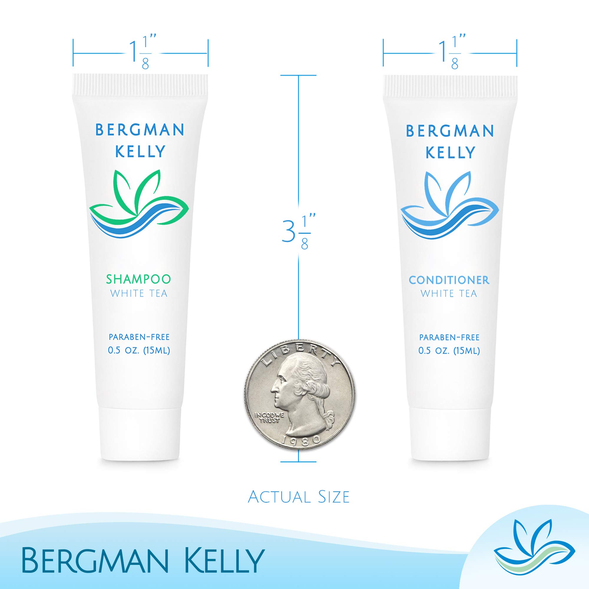 BERGMAN KELLY Travel Soap Set - 3pc Mini Toiletries (0.5oz) for Hotels & Guests