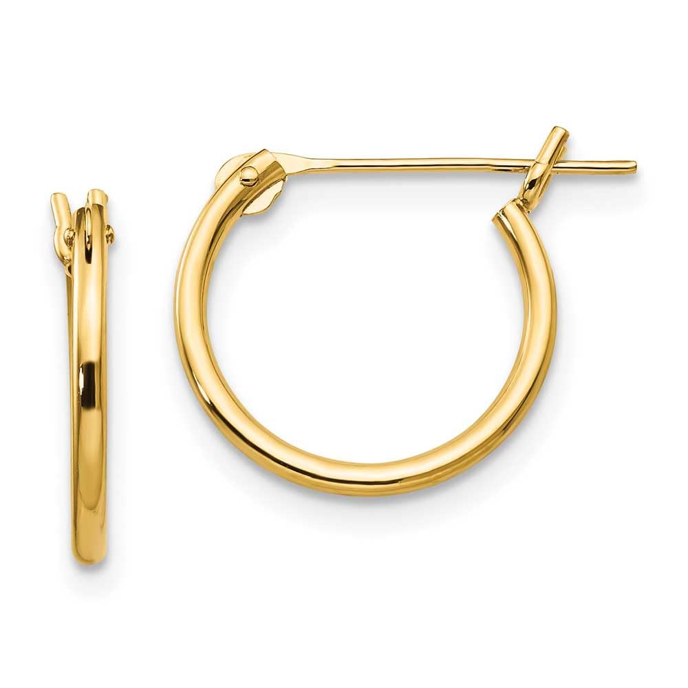 14K Yellow Gold Madi K. Half Hoop Earrings - Dainty Gold Hoop Earrings for Women, Perfect for Everyday Wear, Date Night & Special Occasions