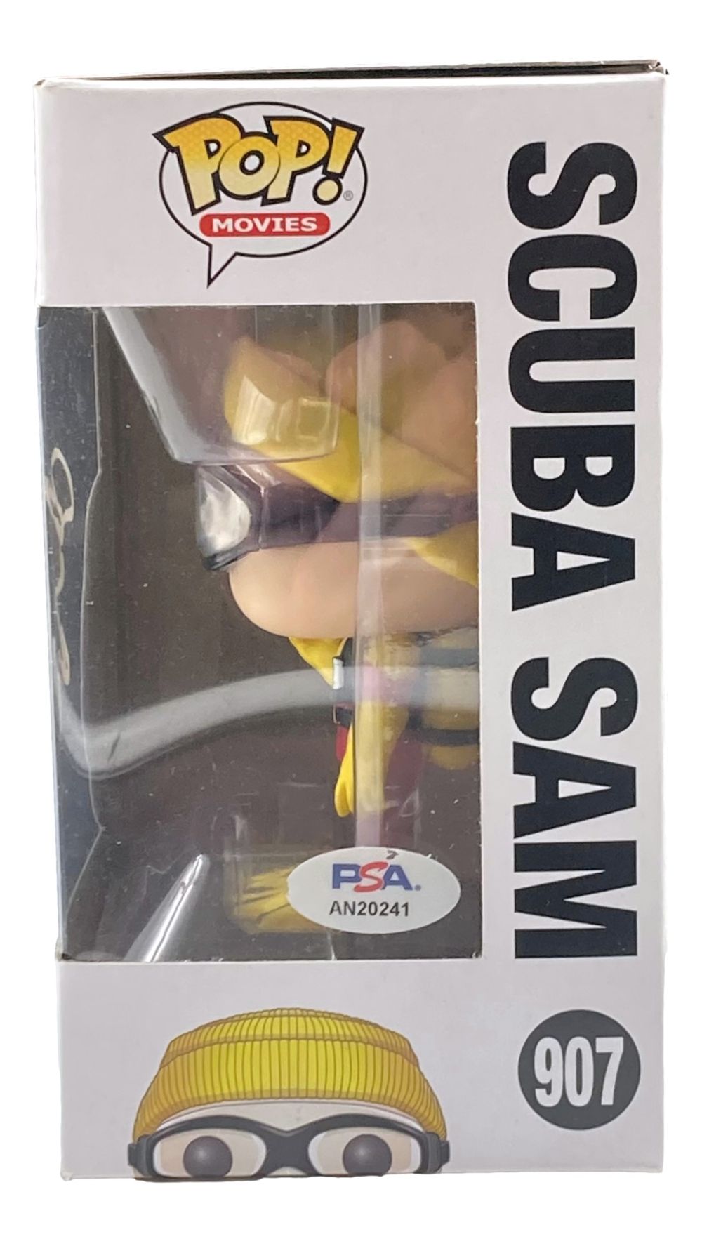 Adam Sandler Autographed Big Daddy Scuba Sam Funko Pop #907 PSA/DNA Certified - Rare Collectible for Movie Memorabilia Fans & Pop Culture Enthusiasts - Perfect for Display in Home Theater, Office, or Comic Conventions