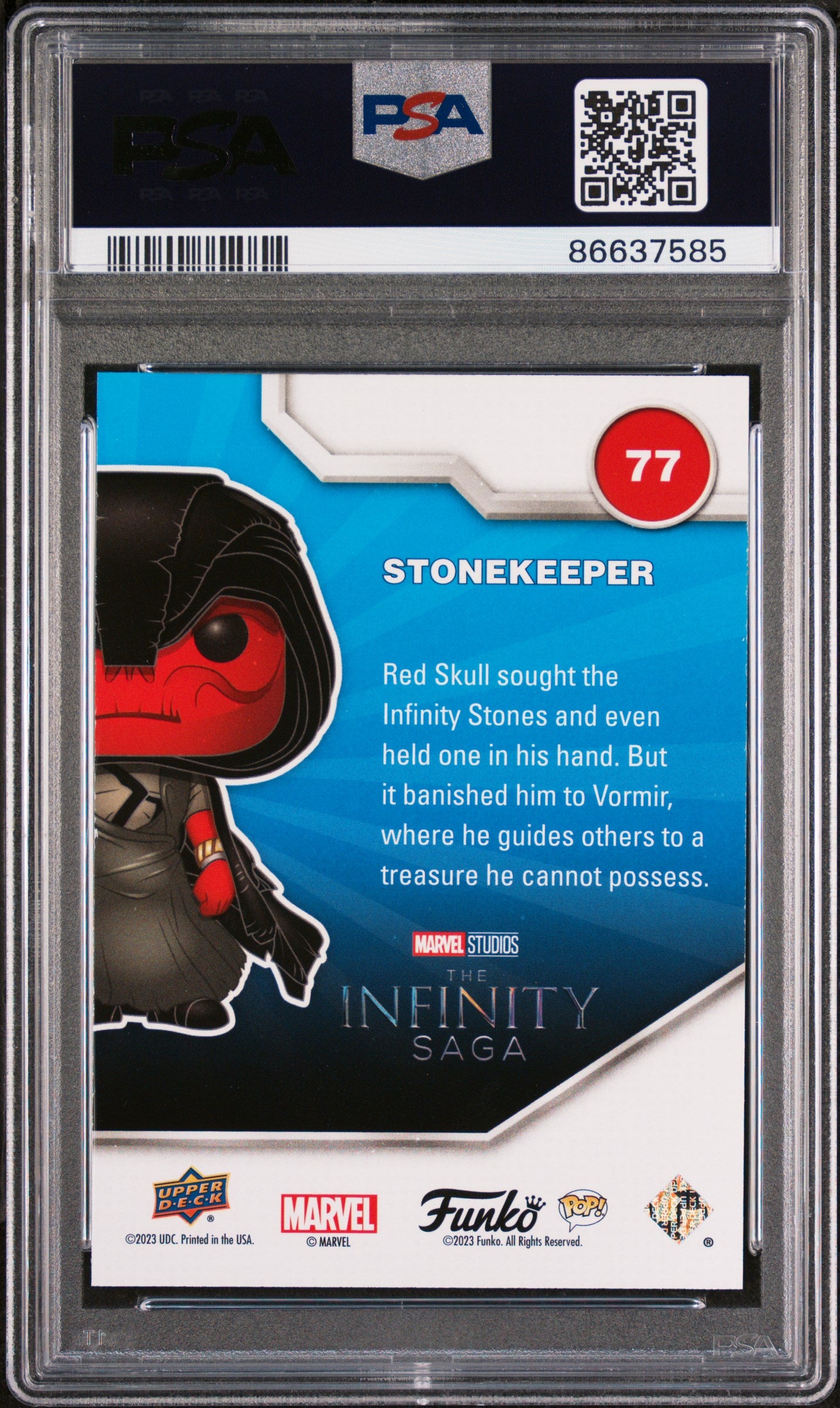 2023 Upper Deck Funko Pop Marvel Stonekeeper Patina #77 PSA 10 Graded Collectible - Perfect for Marvel Fans, Display & Investment