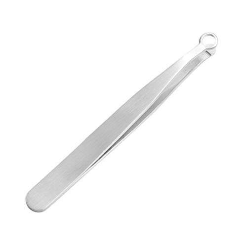 Premium Stainless Steel Nose Hair Trimmer & Eyebrow Scissors - Round Head Universal Grooming Tweezers for Men & Women (1pc) - Perfect for Travel, Home Use & Personal Grooming Kit