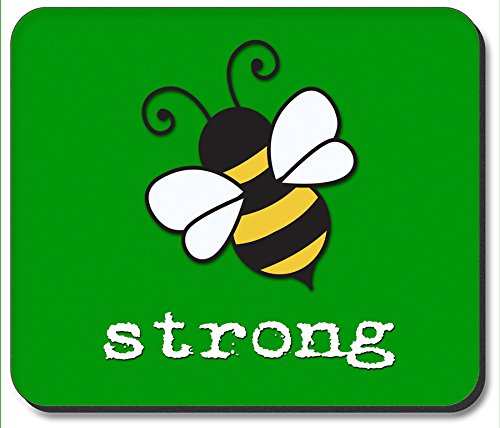 Art Plates Brand Mouse Pad - Bee Strong Motivational Design for Office & Gaming | Non-Slip Rubber Base, Smooth Surface for Precise Control | Perfect for Work, Study & PC Gaming