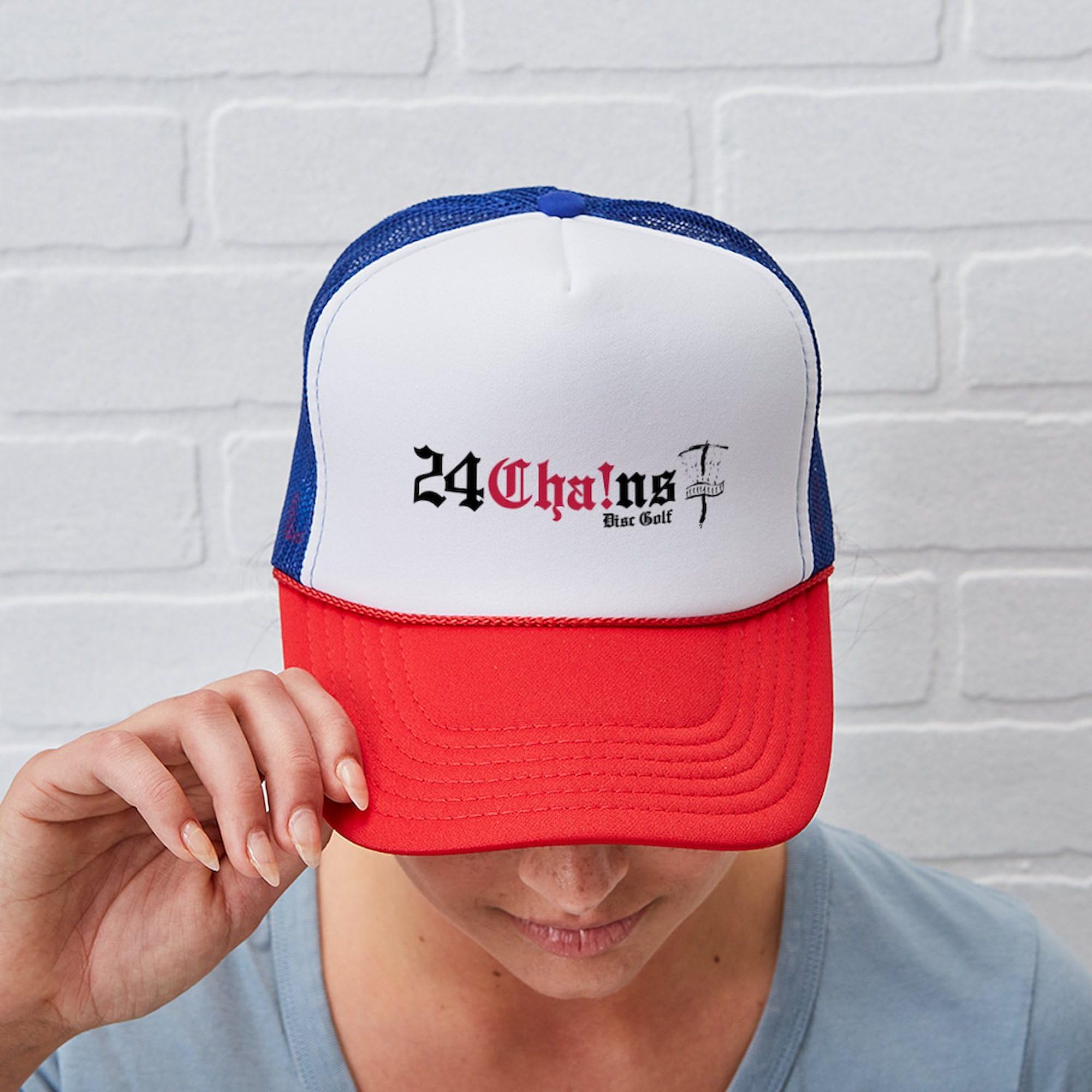 24 Chains Disc Golf Adjustable Snapback Trucker Hat by CafePress - Perfect for Outdoor Sports & Casual Wear