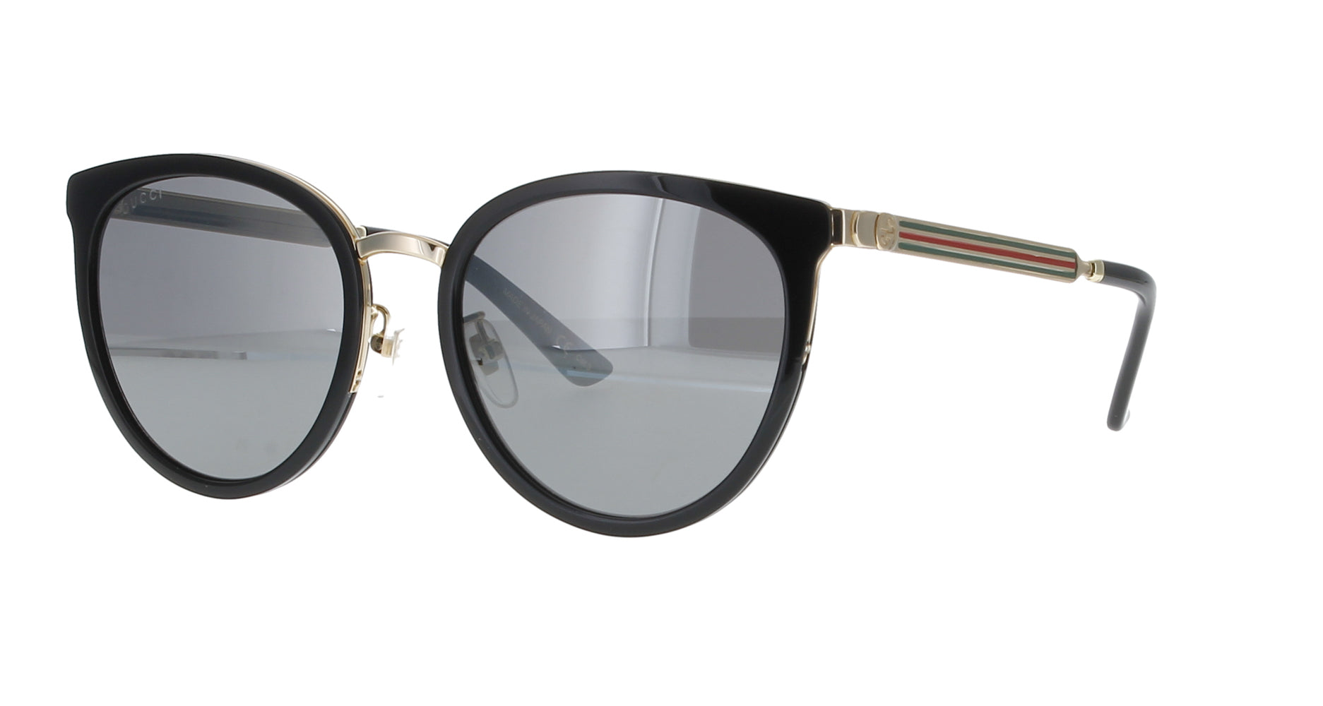 Gucci Round Sunglasses for Women & Men - Black & Gold Aviator Style - Perfect for Outdoor, Beach, and Fashion Events