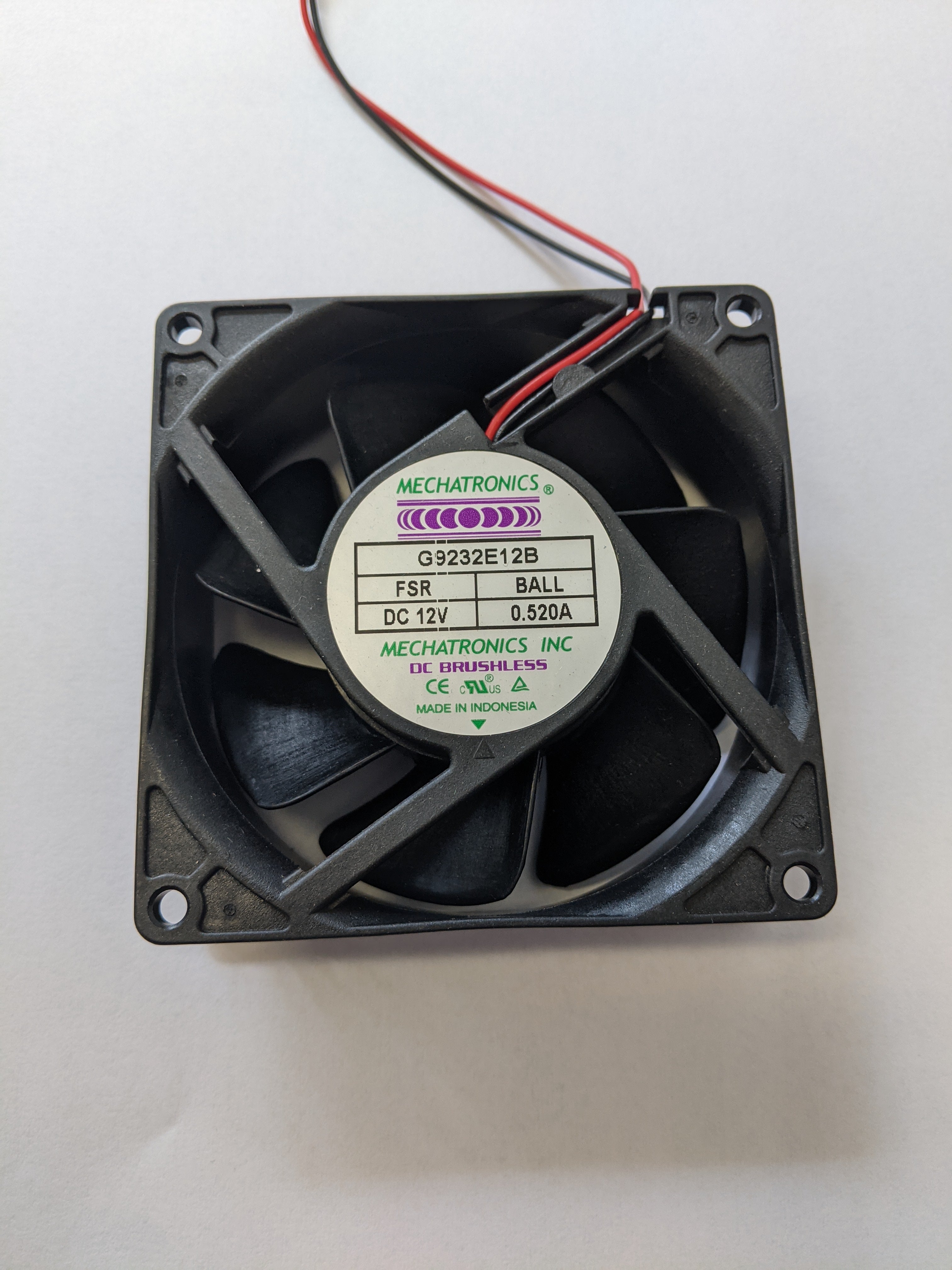 High Speed 92x92x32mm 12V DC Cooling Fan - Mechatronics G9232E12B FSR for PC, Electronics & Server Cooling