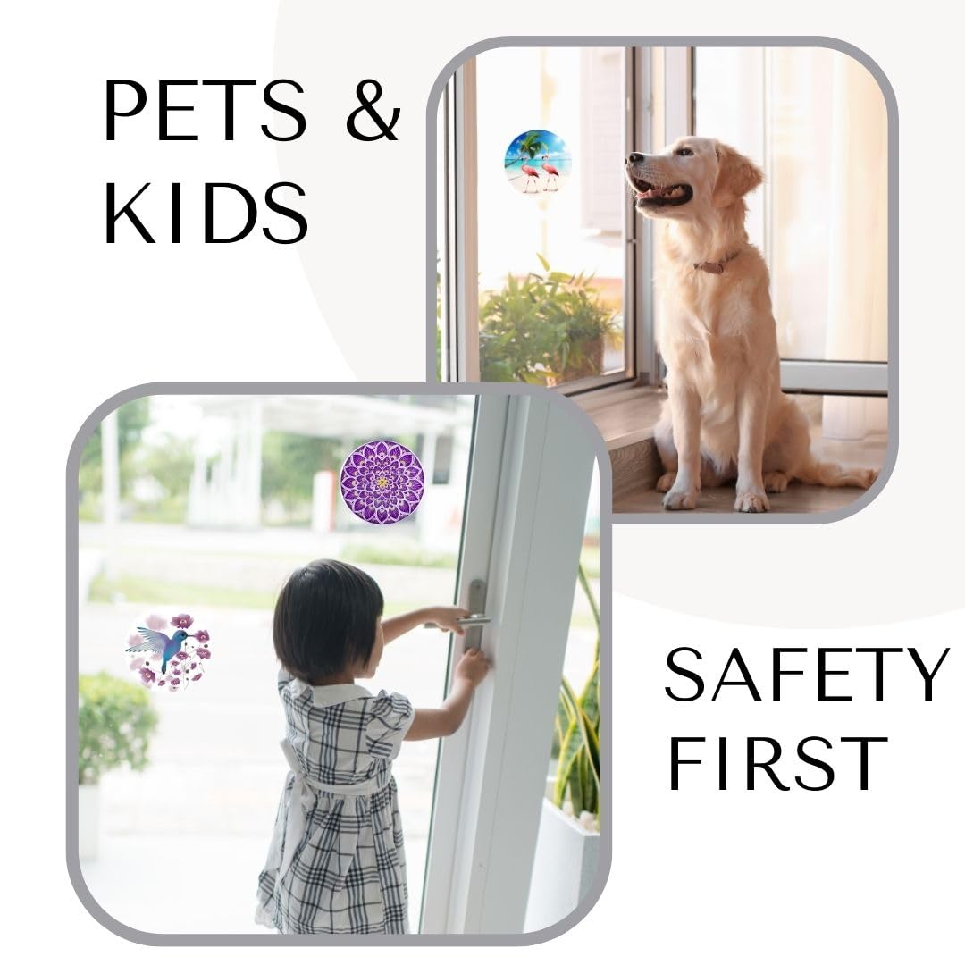 Twist Click Lock Screen Door Magnets – Secure Magnetic Screen Door for Pets & Kids – Magnetic Indicator & Decoration – Robbins Aria Cardinal – Perfect for Patio, Deck & Backyard Safety