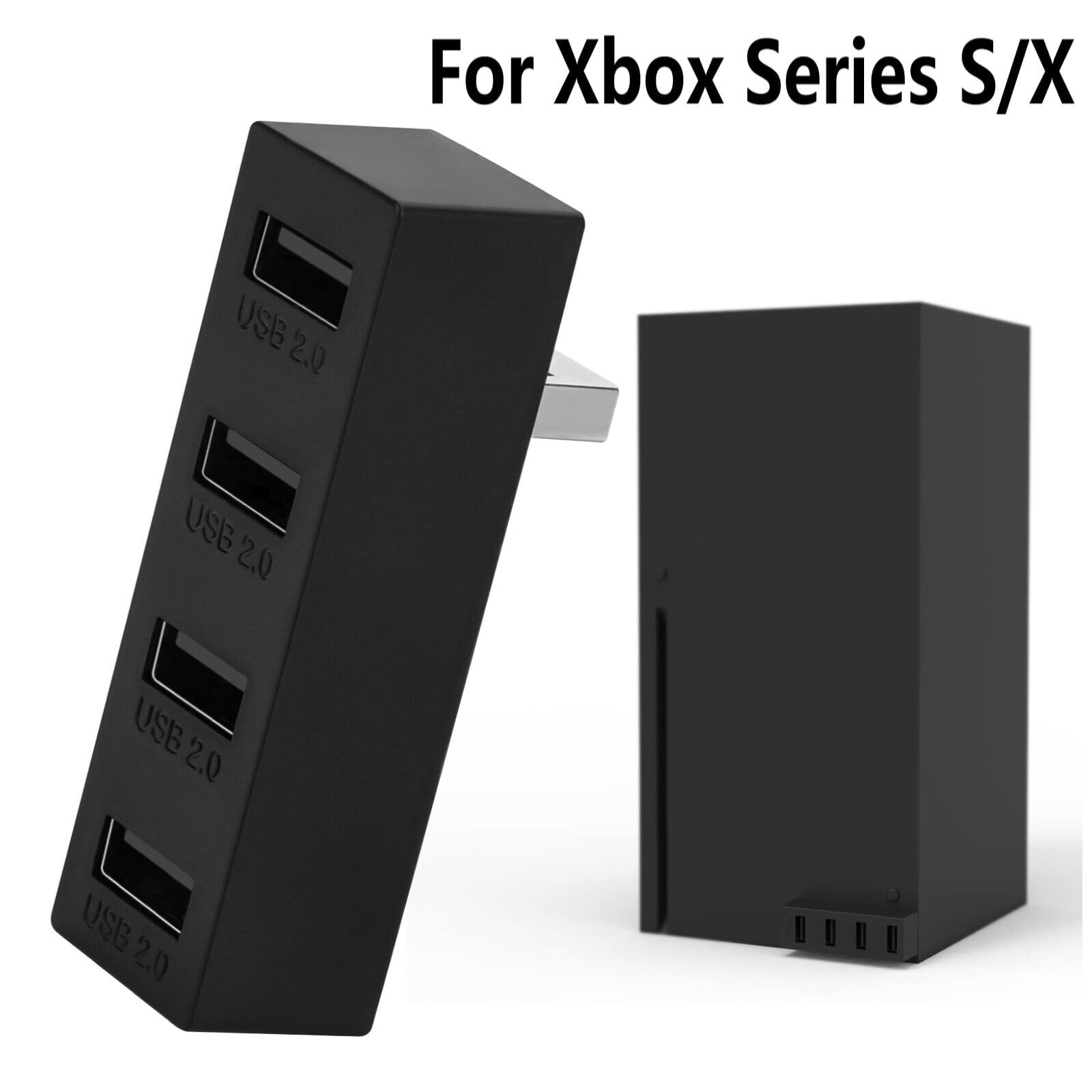 ZEZEFUFU 4-Port USB Hub - Portable USB Splitter & Expansion Adapter for Xbox Series X/S, PC, Laptop, PS5 - Fast Data Transfer & Charging Station for Gaming, Office & Home Use