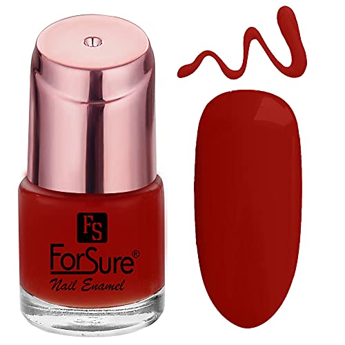 ForSure® Glossy Nail Polish - Quick Dry, Long-Lasting & Chip Resistant Nail Paint - Vibrant Party Red (5ml) - Perfect for Parties, Weddings & Special Occasions