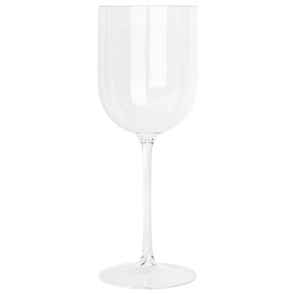 12 Oz Clear Plastic Wine Goblets - Shatterproof & Reusable Party Cups for Wedding, Picnic, BBQ & Outdoor Events - BPA-Free Drinkware Set of 6