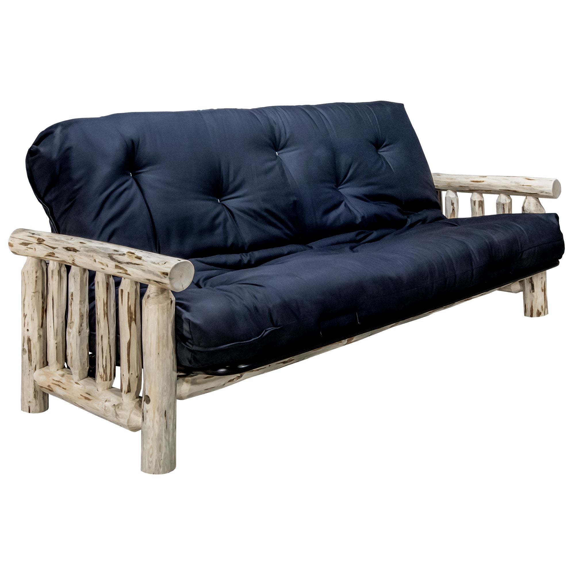 Montana Futon Frame with Mattress - Convertible Sofa Bed for Small Spaces, Living Room, Guest Room & Dorm | Comfortable & Space-Saving Furniture Solution
