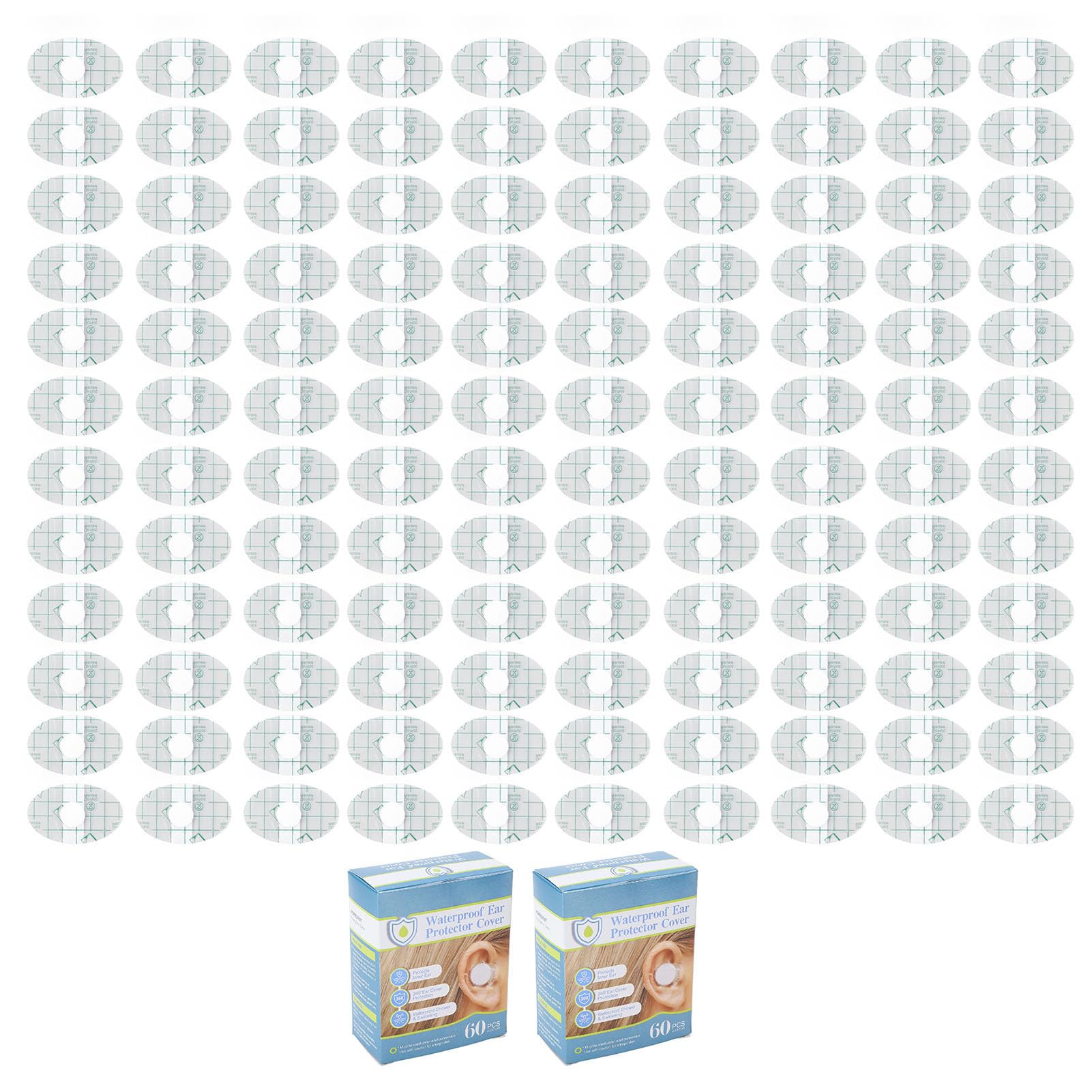 120 Pcs Disposable Ear Covers for Swimming & Showering - Waterproof Ear Plugs for Kids & Adults - Ear Protectors for Surfing, Snorkeling, Bathing & Water Sports - Ideal for Newborns, Toddlers & Sensitive Ears