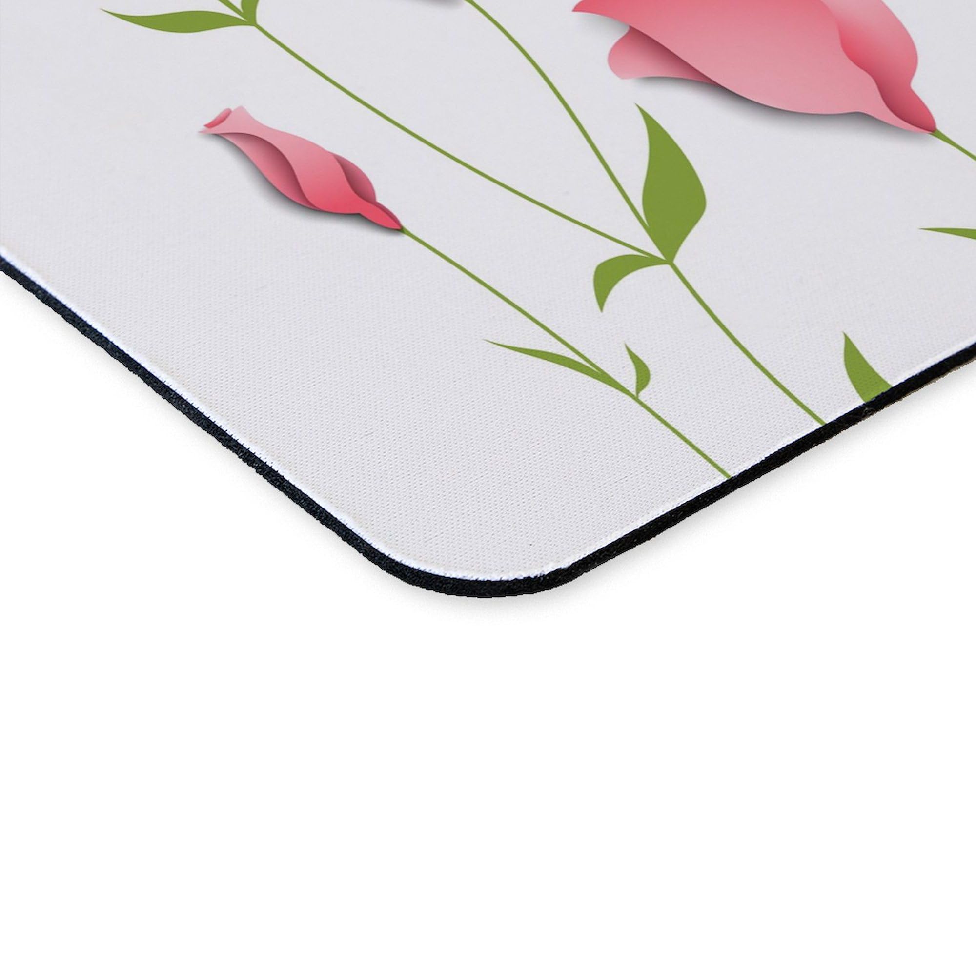 Pretty Flowers Non-Slip Rubber Gaming Mouse Pad - Cute Floral Design Computer Mousepad for Office, Home & Gaming Setup - Perfect for PC, Laptop & Workstation Use
