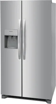 Frigidaire FRSS2623AS 25.6 Cu. Ft. Stainless Steel Side by Side Refrigerator - 36 Inch Standard Depth for Modern Kitchen & Open Floor Plan Homes