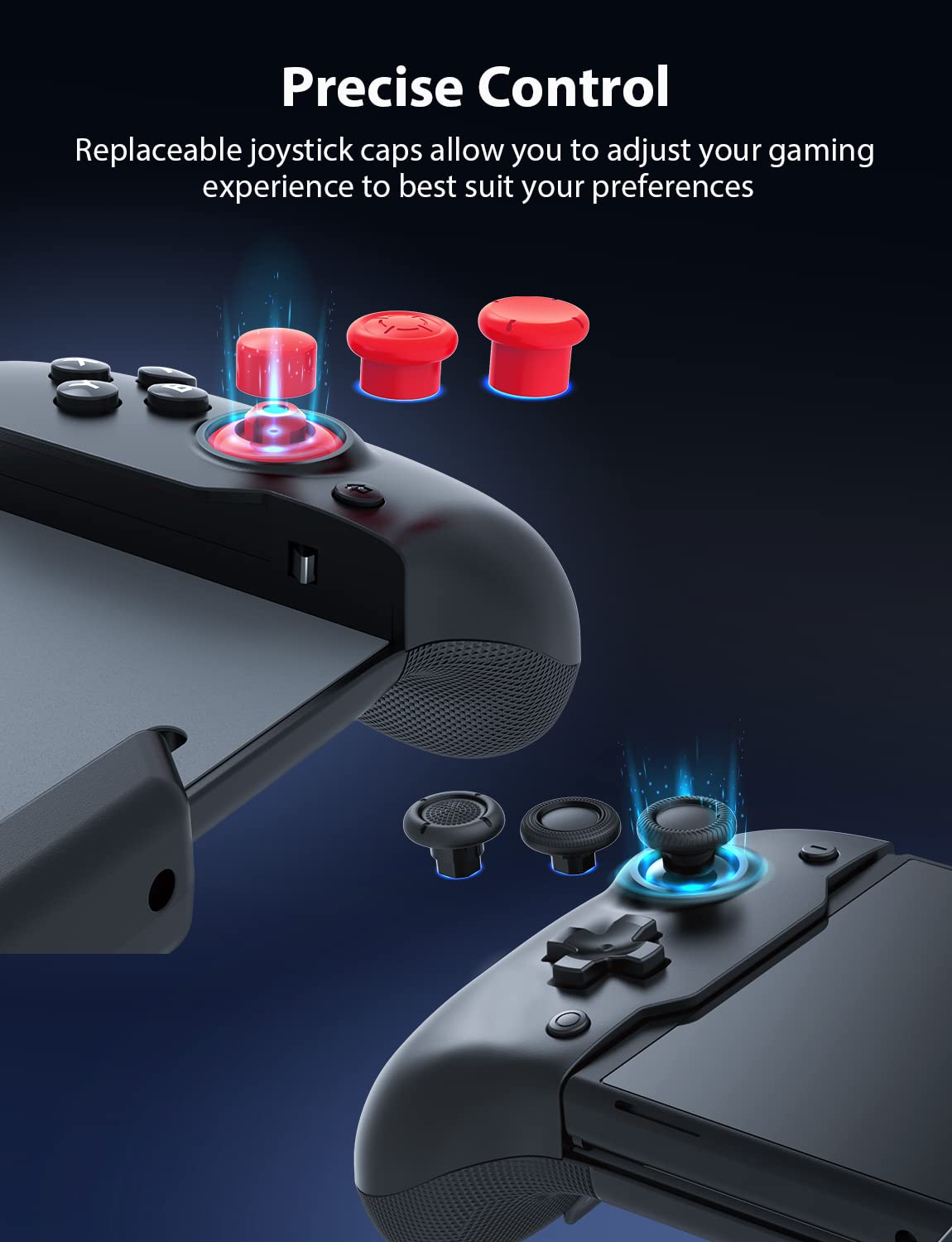 NexiGo Gripcon Pro Controller for Nintendo Switch & OLED - Ergonomic Handheld Mode Gamepad with 6-Axis Gyro, Custom Button Mapping, Enhanced Grip - Perfect for Gaming on the Go, Travel & Long Play Sessions (Black)
