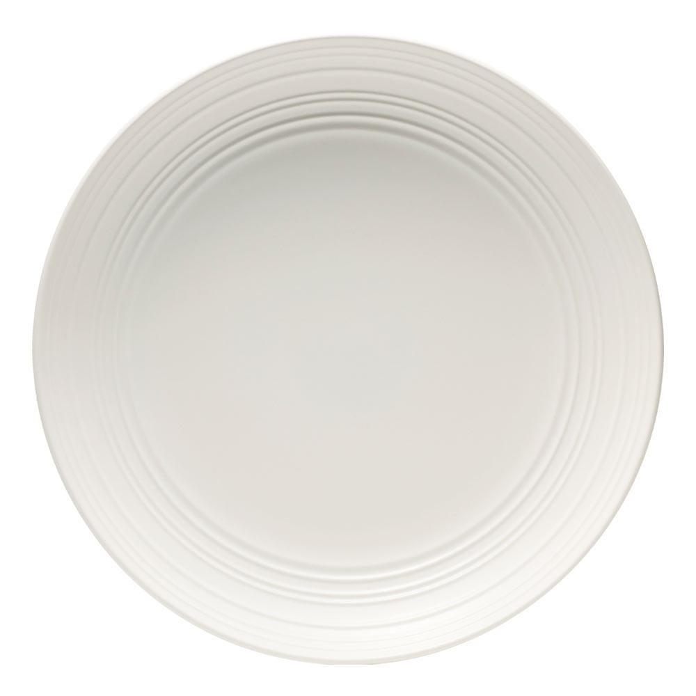 Swirl White 16-Piece Dinnerware Set - Service for 4, Porcelain Plates Bowls & Mugs - Elegant Tableware for Dining, Entertaining & Everyday Use