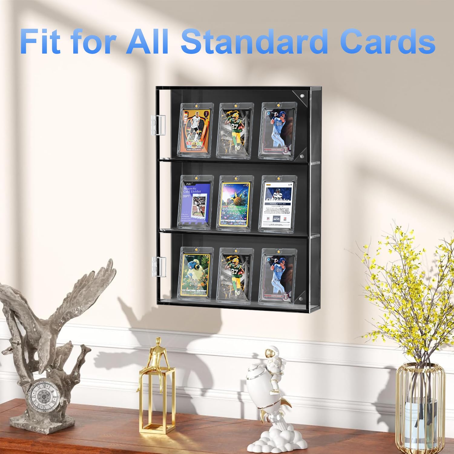 120ct Magnetic Card Holder for Trading & Sports Cards - 35pt One Touch U-V Protection Hard Plastic Case - Perfect for Baseball, Game & Collectible Cards Display & Storage