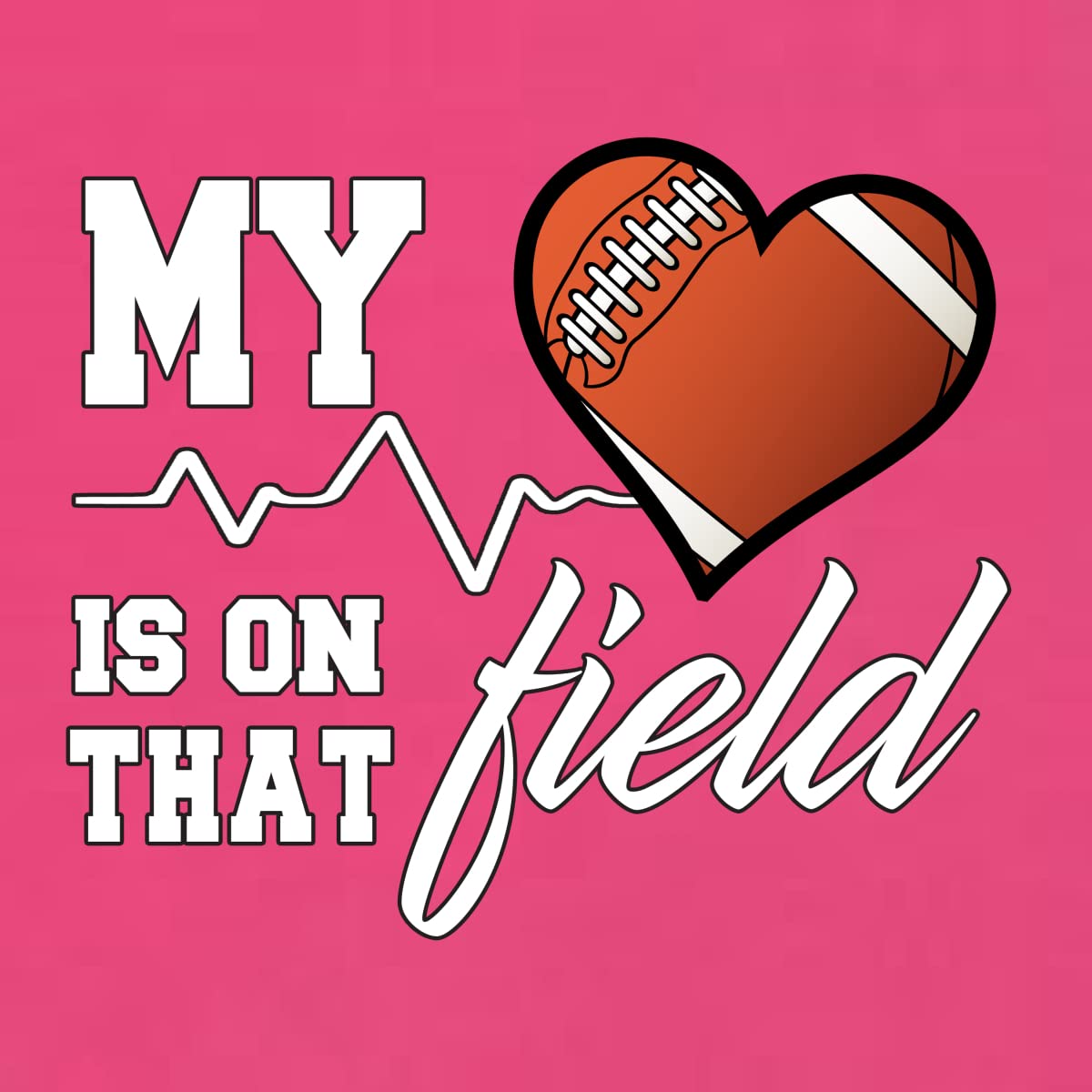 My Heart is On That Football Field - Sports Racerback Tank Top for Women - Perfect for Workouts, Gym & Game Day Support
