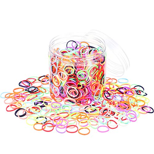 2000 Pack Mini Rubber Bands for Hair - Soft Elastic Hair Ties for Kids, Braiding & Wedding Hairstyles - 10 Color Assortment with Storage Box - Perfect for School, Salon & DIY Hair Accessories