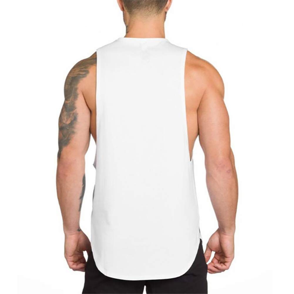 Wowcarbazole Men's Gym Muscle Tank Tops - Breathable Bodybuilding Cut Open Vest, Sleeveless Workout Shirts for Fitness & Training - Perfect for Gym, Weightlifting, Running and Outdoor Sports