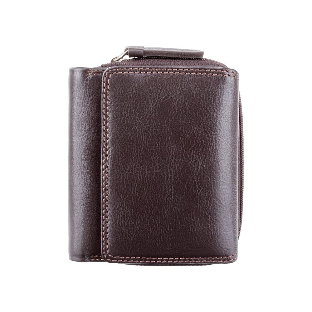 Visconti Heritage -30 Soft Leather Trifold Wallet for Men, Genuine Leather RFID Blocking, Slim Minimalist Design (Brown) - Perfect for Everyday Carry, Business & Travel