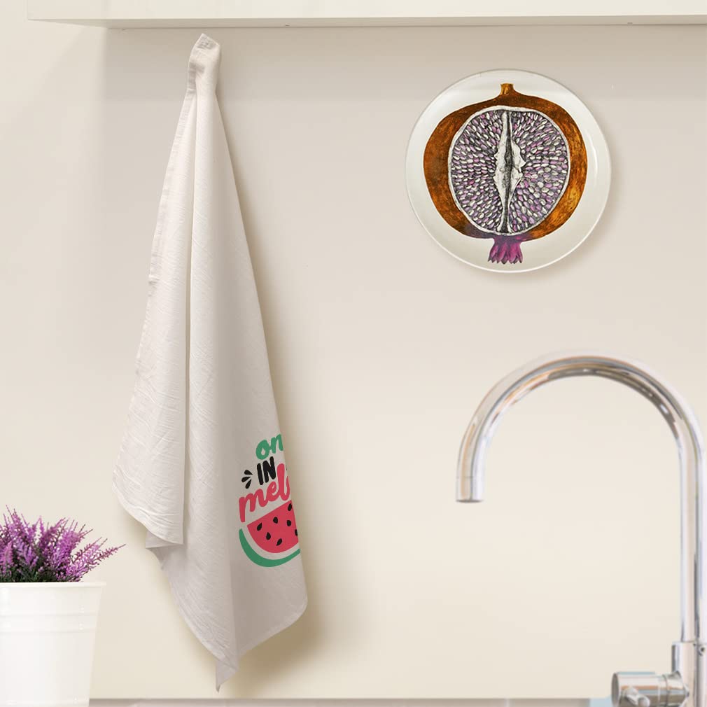Melon & Fruit Print Kitchen Towels - Soft Flour Dish Towels for Summer Decor & Cleaning - Perfect for Mother's Day Gifts & Farmhouse Kitchen Decor - Ideal for Dish Drying, Hand Towels & Home Decor