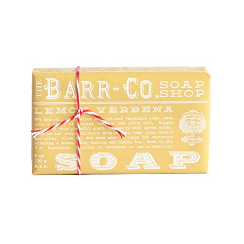 Barr Co Lemon Verbena Soap Bar - Natural Handmade Soap for Dry Skin, Moisturizing & Gentle Cleansing - Perfect for Bath, Shower & Gift Giving
