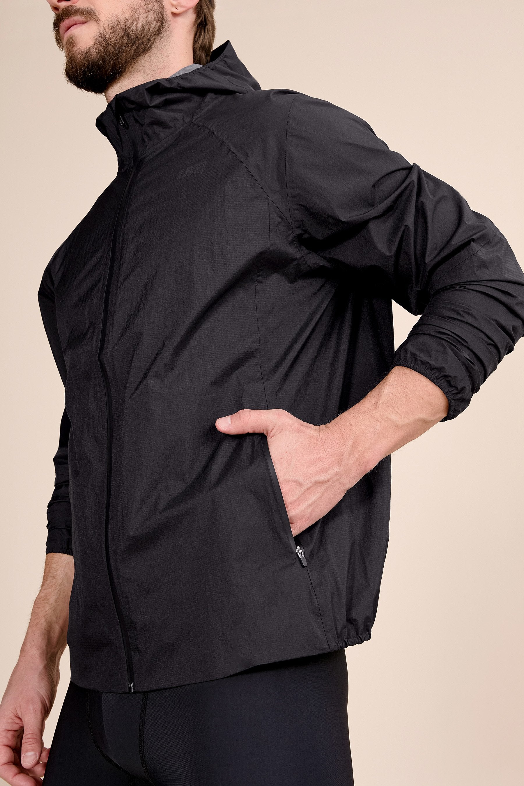 Men's Waterproof Tech Block Jacket - Lightweight Windproof Raincoat for Outdoor Hiking & Travel