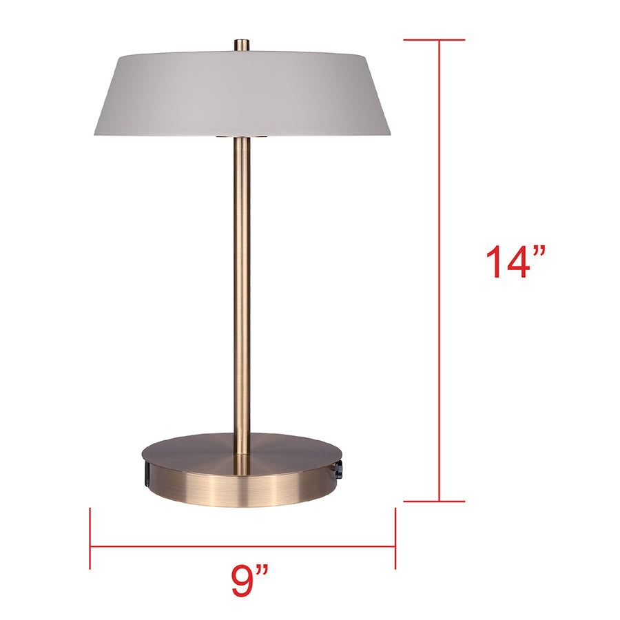 Modern Jessa Table Lamp - Adjustable Brightness, USB Charging Port, Bedside & Office Lighting for Home Decor