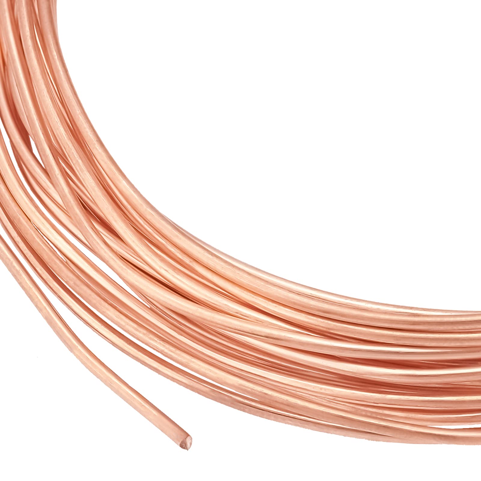 BENECREAT 18 Gauge Rose Gold Round Copper Wire for Jewelry Making - 3 Rolls (16.4 Ft Each) | DIY Craft Wire for Necklaces, Bracelets & Earrings | Perfect for Beading, Wire Wrapping & Handmade Jewelry Projects