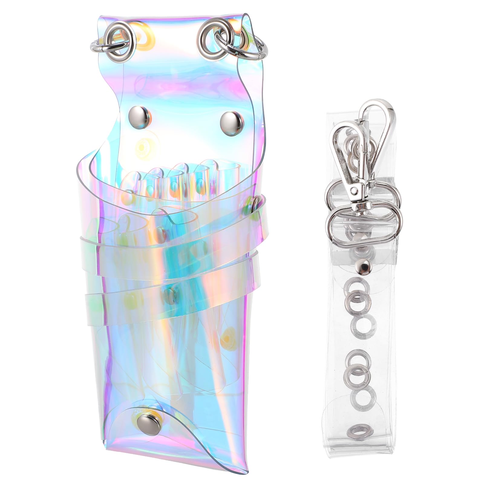 Professional Barber Scissors Pouch - Portable Waist & Shoulder Bag for Hair Stylists - Durable Plastic Hairdressing Tool Organizer - Perfect for Salon, Travel & Mobile Hair Services