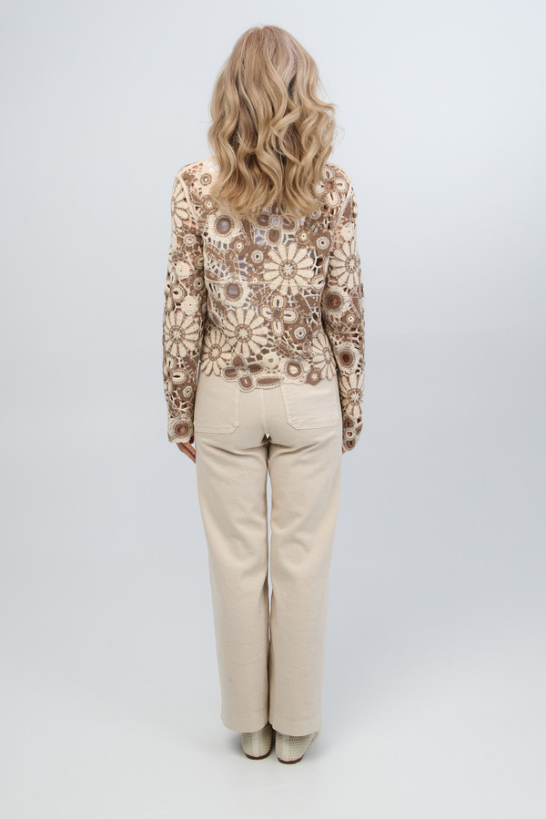 Elegant Flower Lace Crochet Jacket for Women - Boho Chic Summer Cover Up - Perfect for Beach, Wedding & Date Night Outfits