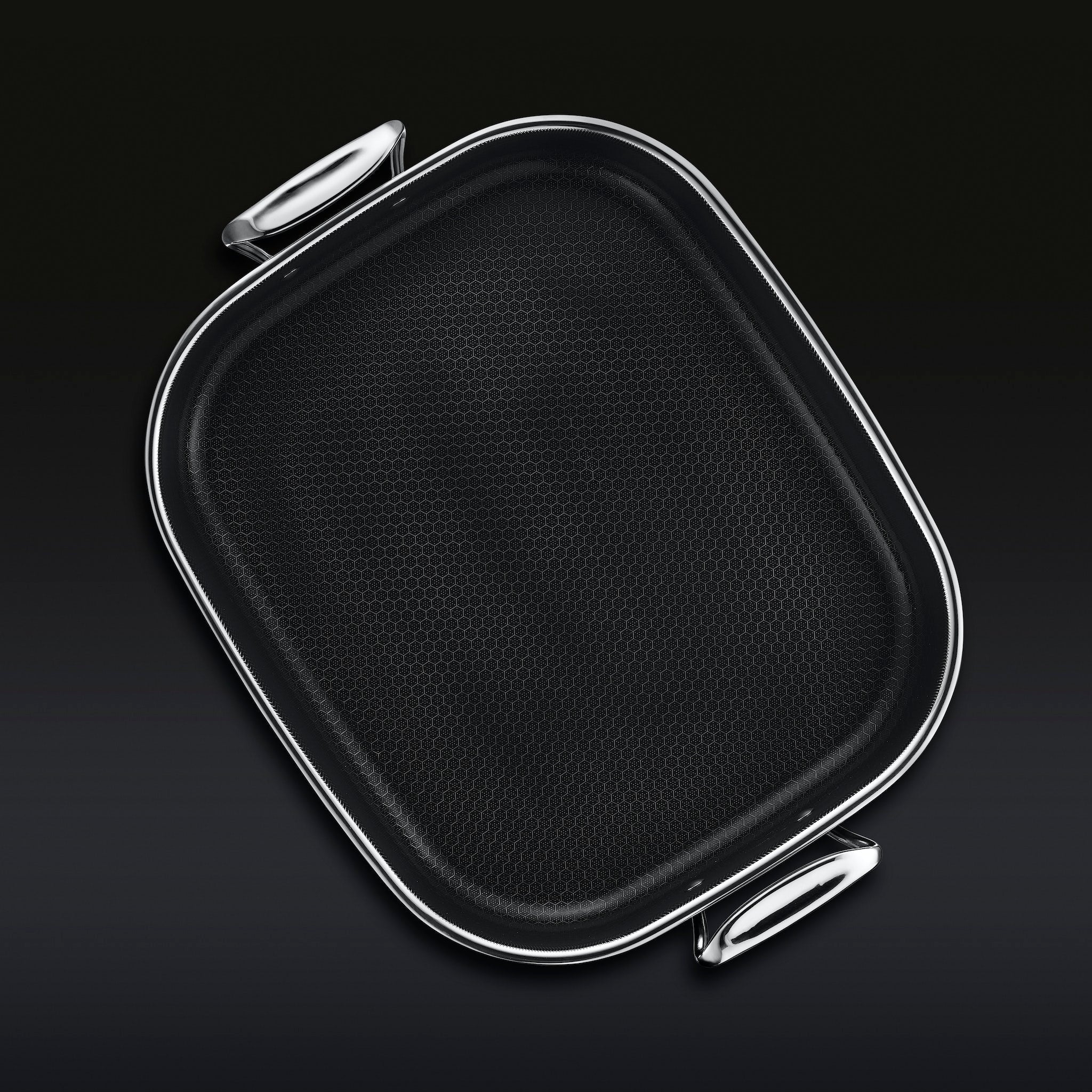 HexClad Hybrid Stainless Steel Roasting Pan with Nonstick Coating - Oven Safe, Dishwasher Safe - Perfect for Roasting Turkey, Chicken, and Vegetables for Holidays & Family Dinners