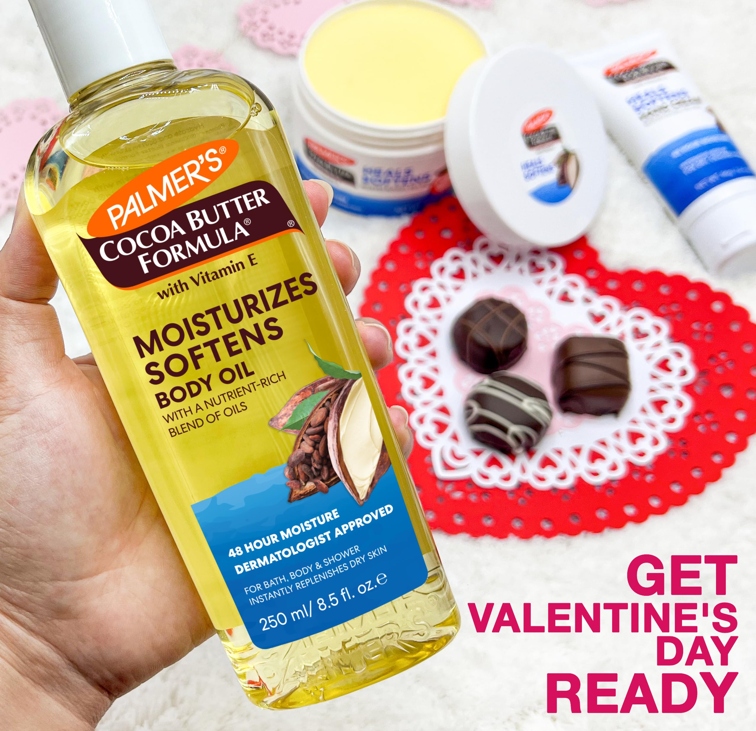 Palmer's Cocoa Butter Body Oil with Vitamin E 8.5oz & vH Essentials Tea Tree Oil Feminine Wash 6oz - Hydrating Skin Care & Intimate Hygiene Combo for Daily Moisturizing & Gentle Cleansing