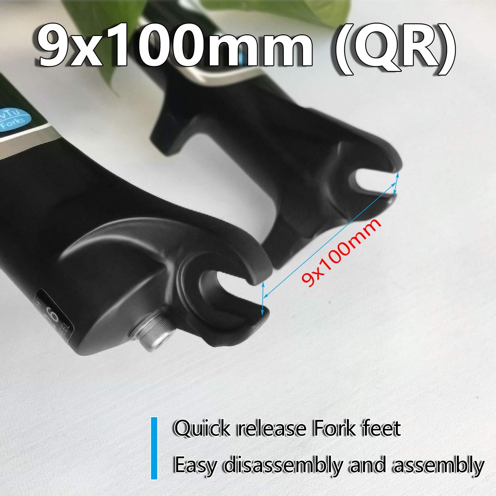 Premium 26/27.5/29 Inch Magnesium Alloy MTB Suspension Fork - 140mm Travel Air Shock Absorber with Straight Tube Steerer (QR21) for Mountain Biking & Trail Adventures