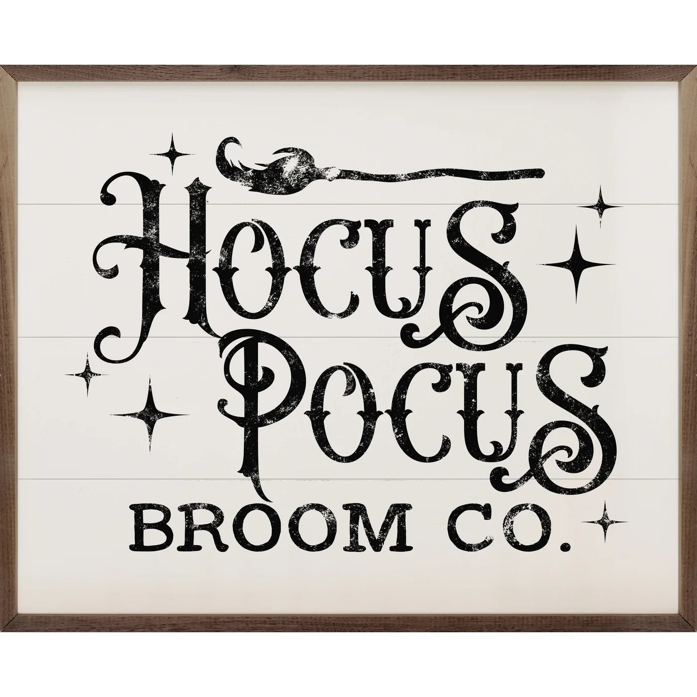 Hocus Pocus Broom Co Stars Black Wood Framed Print - Halloween Decor, Movie Memorabilia, Witch Themed Wall Art for Living Room & Bedroom