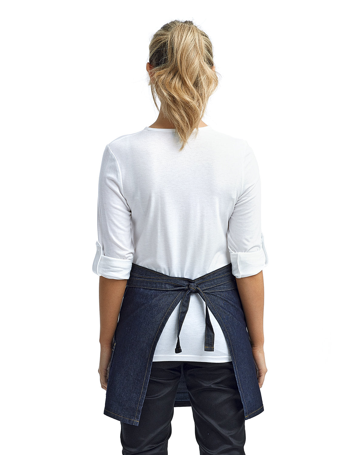 Reprime RP125 Unisex Denim Waist Apron - Artisan Collection with Stitch Design for Cooking, Grilling & DIY Projects - Durable Kitchen & Workshop Apron