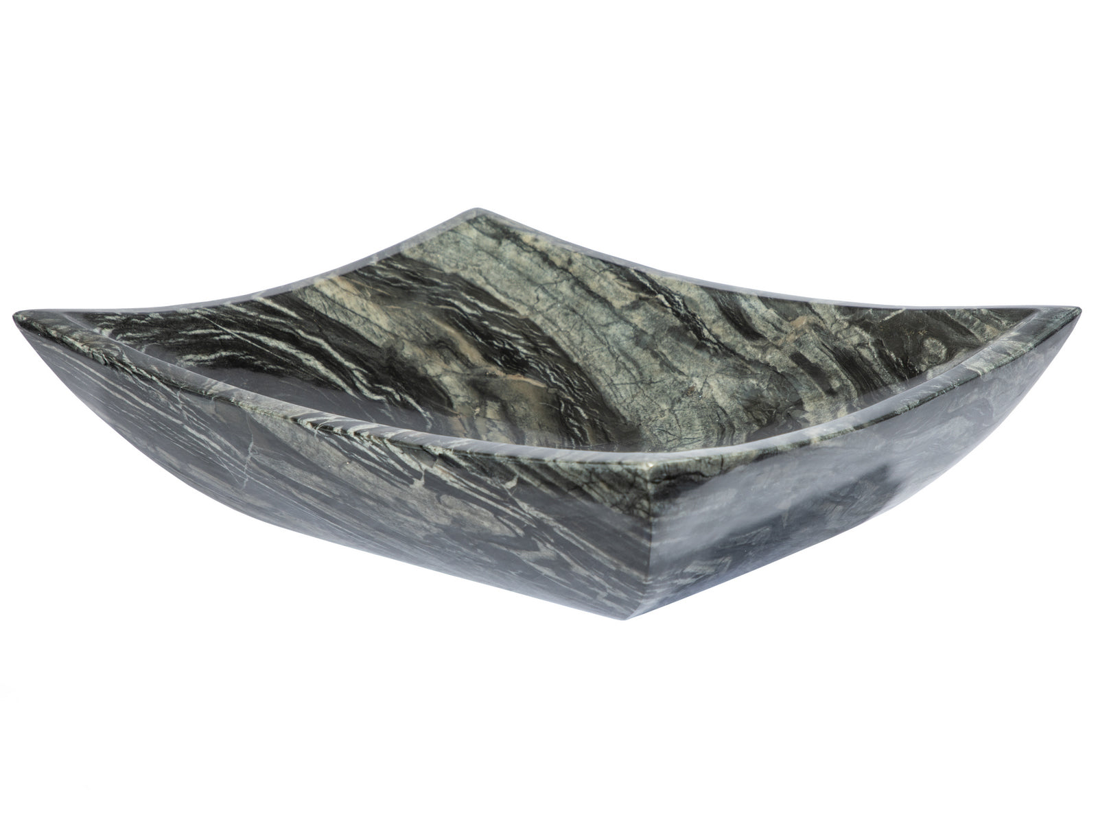 Deep Zen Sink - Handcrafted Wooden Black Marble Bathroom Vessel Sink for Modern & Zen Style Home Decor - Perfect for Spa, Bathroom Vanity, and Luxury Interior Design