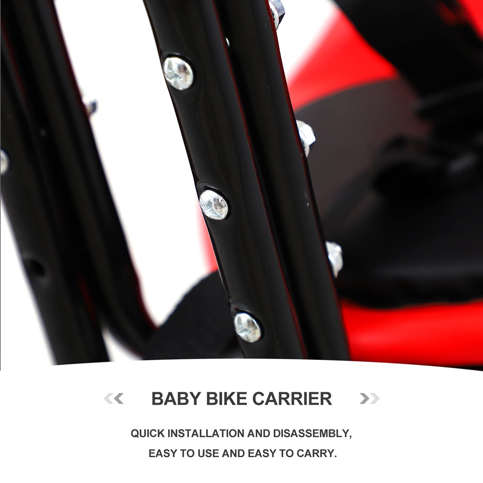 BESPORTBLE 1pc Mountain Bike Child Seat - Safe & Comfortable Baby Bike Carrier for Kids & Infants - Front Mount & Rear Strap Installation - Perfect for Family Cycling, Outdoor Adventures & Commuting