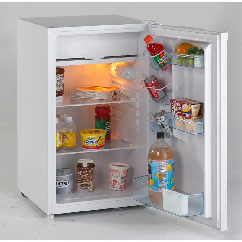 Avanti 4.4 Cu.Ft Compact Refrigerator - Energy Efficient Freestanding Mini Fridge with Adjustable Shelves (Model RM4406W) - Perfect for Dorm Rooms, Offices & Small Apartments
