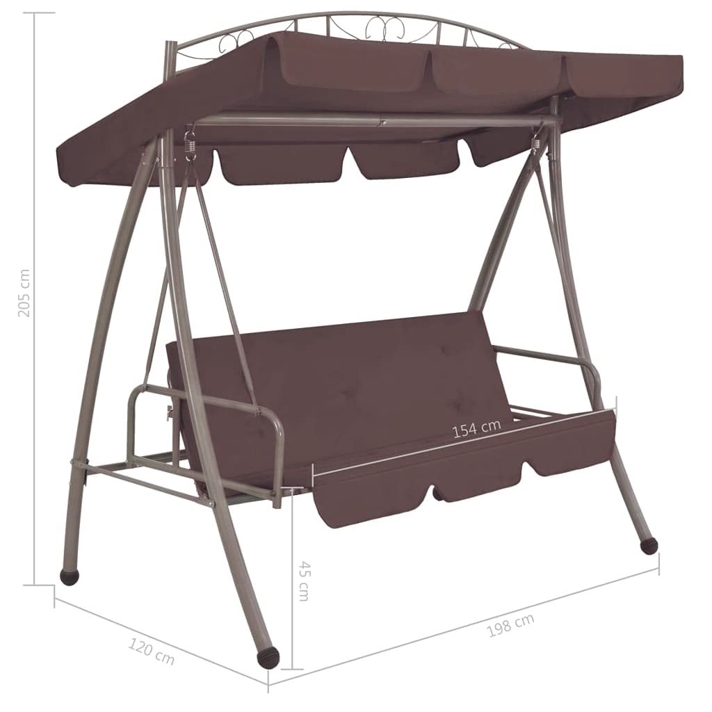 Fast Delivery Outdoor Porch Swing Chair - Convertible Patio Swing Bench with Canopy for Garden, Poolside, Balcony | Perfect for Relaxing, Reading & Coffee Time
