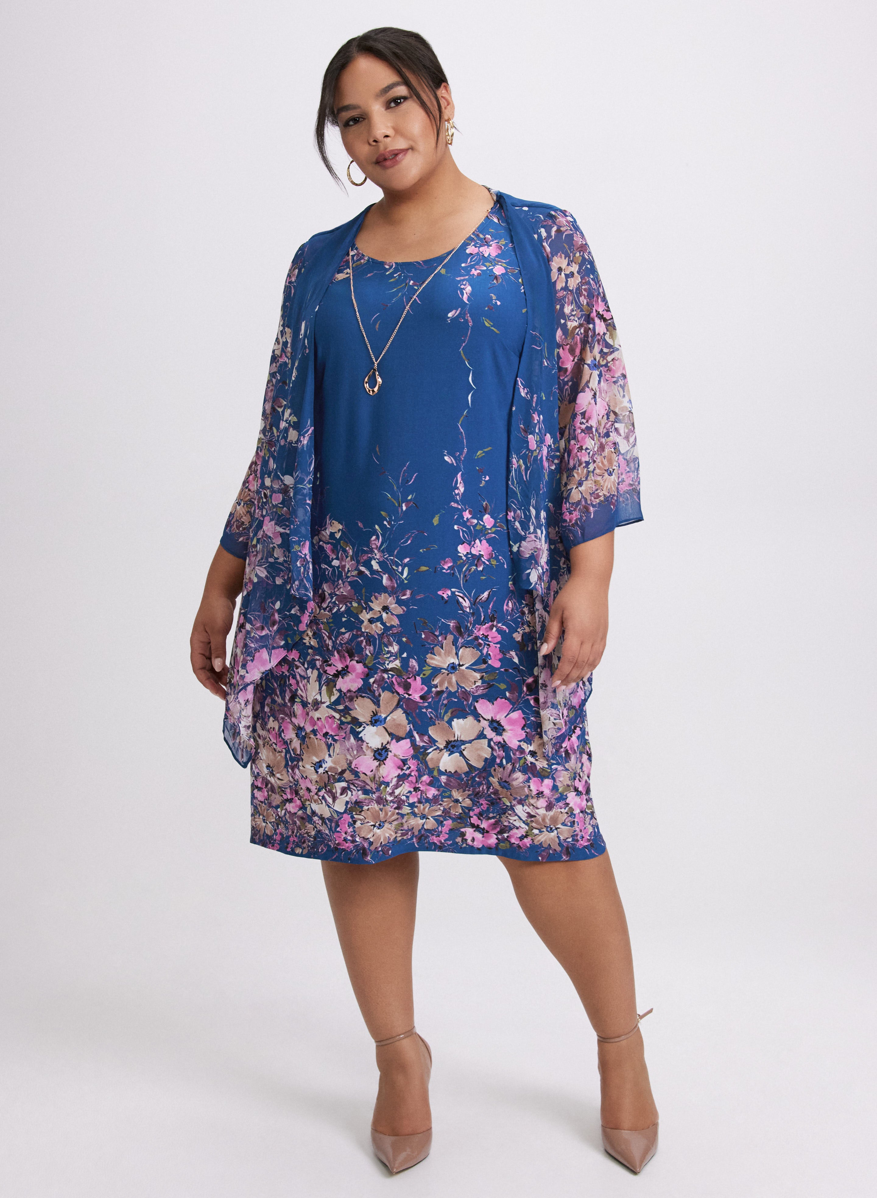 Floral Print Jacket and Dress Set for Women - Spring Summer Outfits, Casual & Party Wear, Perfect for Weddings, Dates, and Special Occasions
