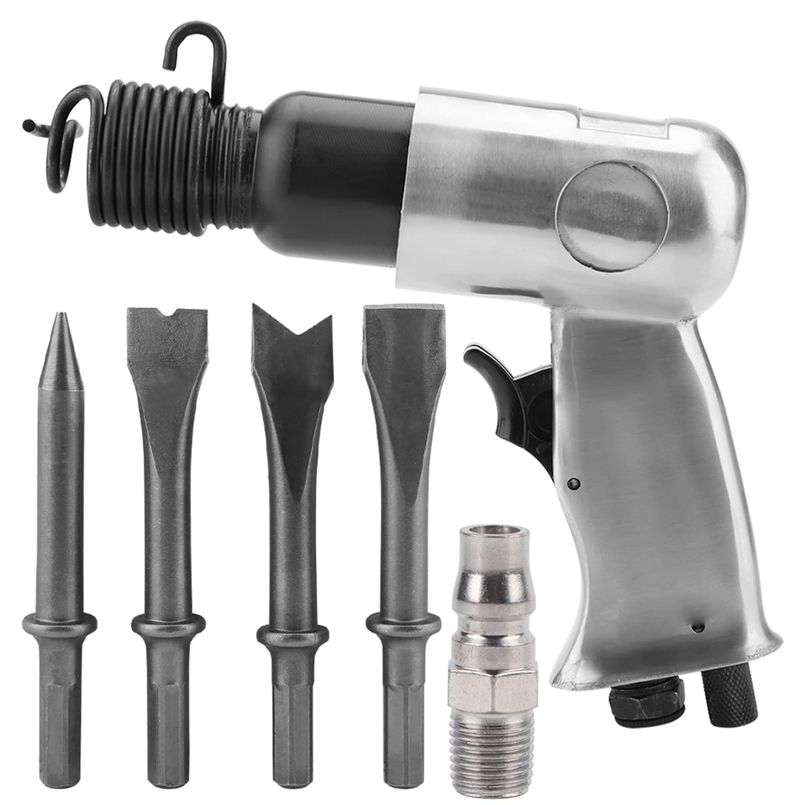 Industrial Air Hammer 150mm - Powerful Straight Handle Pneumatic Chisel Tool for Casting, Sand Removal & Heavy Duty Drilling | Professional Metalworking, Construction & Demolition Scenarios