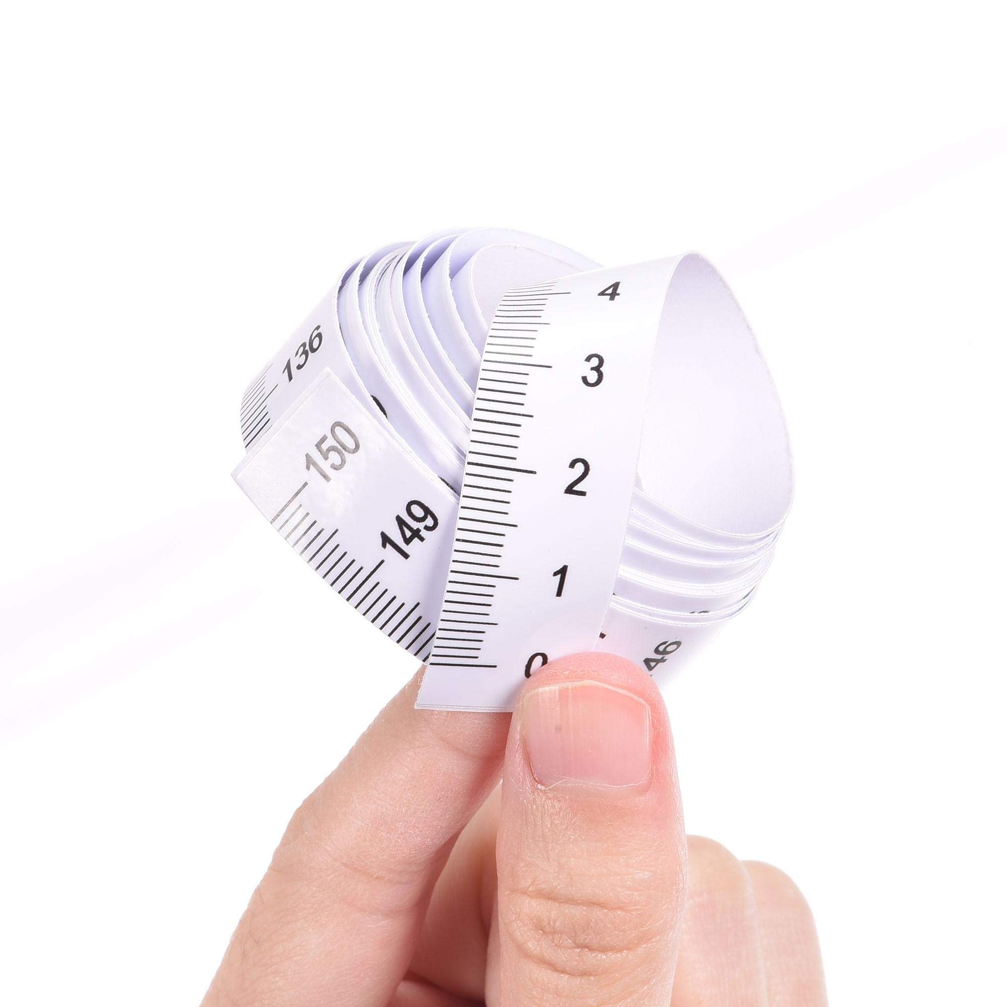 uxcell Adhesive Backed Tape Measure 150cm Vertical Read Measuring Tape Stick - Self-Adhesive Workbench Ruler for DIY, Woodworking & Crafting (White) - Perfect for Workshop, Garage & Home Improvement Projects