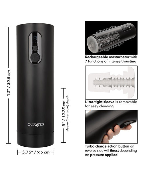 Bionic Thrusting Rechargeable Male Masturbator - Realistic Vagina Stimulator for Men, Waterproof & Silent Adult Toy - Perfect for Solo Play & Couples Fun (Black)