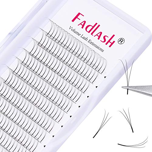 3D to 20D Pointy Tip Premade Eyelash Extensions - 16mm Volume Lashes with Thin Base for Professional Salon & DIY Use - Perfect for Weddings, Parties & Special Occasions