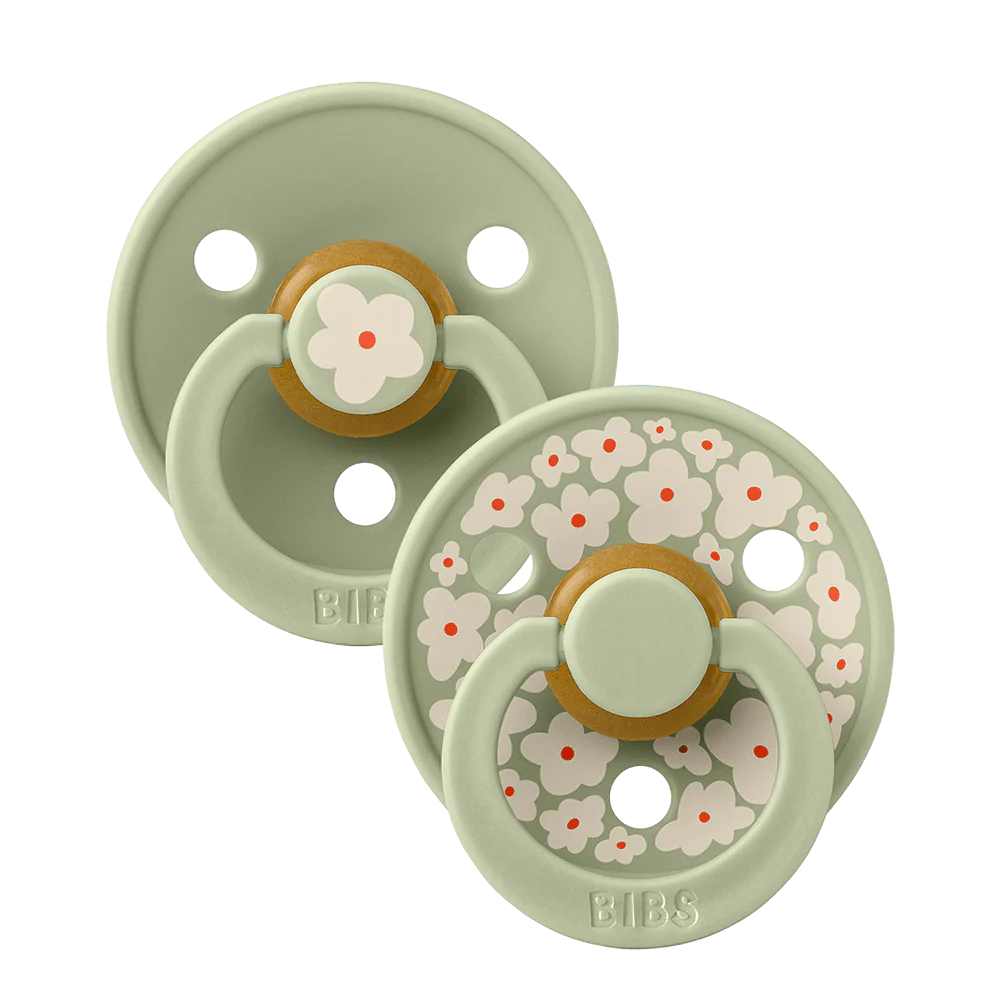 Bibs Studio Collection Color Pacifier - Jasmine Sage Mix | Soothing Baby Pacifier for Daytime & Nighttime Comfort | Perfect for Newborns & Infants