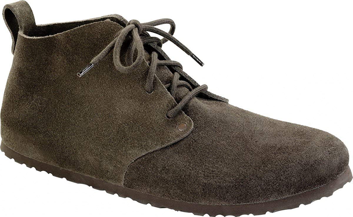 Birkenstock Men's Dundee Mocha Suede Sandals - Comfortable Slip-On Shoes for Casual Wear, Walking & Outdoor Activities