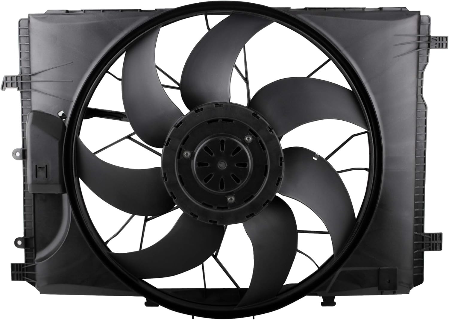 High-Quality 621-373 Engine Radiator Cooling Fan Assembly Compatible with Mercedes-Benz C230 C250 C300 C350 C63 AMG E250 E300 E350 E400 E550 GLK250 GLK300 GLK350 CLA250 GLA200 GLA250 CLS400 SLC200 - OEM MB3115122 2045000293 Replacement Part - Perfect for Engine Cooling & Overheating Prevention